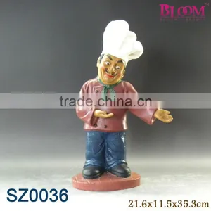 Handmade Polyresin Chef Shape Figurines for Restaurant Outdoor thumbnail-1