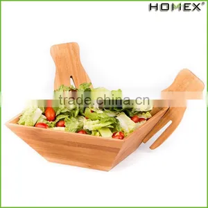 Bamboo Bowl Kitchen Counter Salad Bowl Set Homex BSCI/Factory thumbnail-1