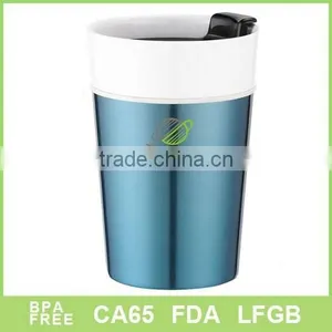 2016 White Porcelain Wrap Stainless Steel Coffee Mug thumbnail-1