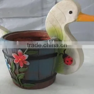Colorful Garden Balcony Fiberglass Animal Shape Bonsai Pot thumbnail-1