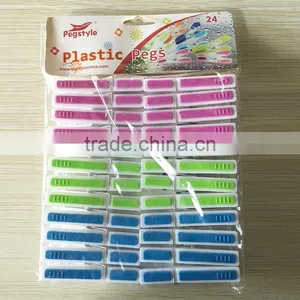 Set of 24pcs Soft Grip Plastic Clothes Pegs thumbnail-4