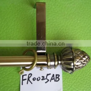 Antique Brass Curtain Rod With Ball Finals thumbnail-1