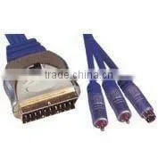 Nickel- Plated Metal Shell Scart Cable thumbnail-1
