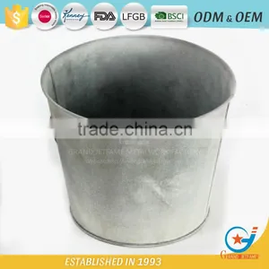 Galvanised Metal Planters Outside Pots for Plants Galvanized Plant Pot thumbnail-2