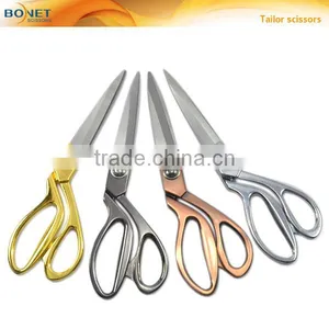 S13002G/B/C/S 9-1/2" 4 Colors Superior Quality Ice Tempered Stainless Steel Blade Zinc-alloy Handle Tailor Fabric Scissors thumbnail-1