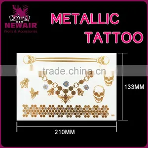 Custom Waterproof Transfer Body Decoration Gold Tattoo Sticker/temporary Tattoo thumbnail-4