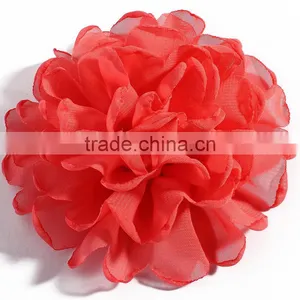 Handmade Singe Organza Flower Clip for Kids Hair Accessories thumbnail-4