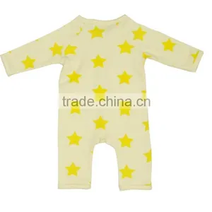 Organic Comfortable High Quality 100% Cotton Baby Rombers and Fashionable Long Sleeve Plain and Printed Baby Rombers thumbnail-2