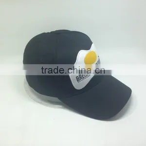 5 Panel Cap With Custom Embroidery Patch Black Hat thumbnail-4
