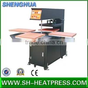 Four Stations Heat Press Transfer Machine for Garment Mass Production thumbnail-1