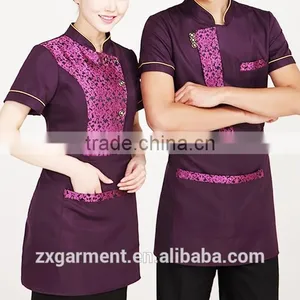 OEM New Design Chinese Hotel Restaurant Uniform Waiter Waitress Uniform thumbnail-1