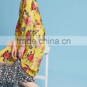 Vibrant Colors Embedded Vintage Long Sleeve Floral Maxi Dress Western Frock Designs For Ladies HSd5158 thumbnail-6