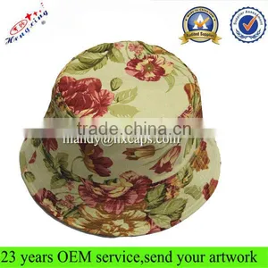 Wholesale Custom Floral Fashion Bucket Hat for Girls thumbnail-1
