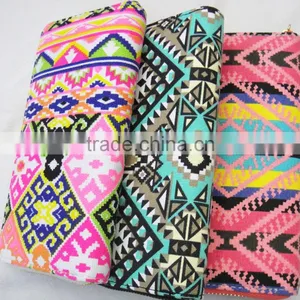 Lady New Cotton Canvas Diversity Print Geometrica Hot Wallet thumbnail-6