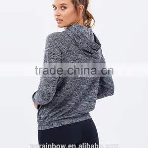 Lightweight Womens Raglan Long Sleeve Gym Pullover Hoodie Shirt Dry Fit Outdoor Performance Hoodie Jacket Sports Wear thumbnail-4