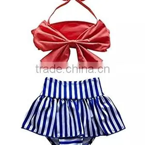 Baby Boutique Clothing Baby Girl Bow Bikini 2 Pieces Swimsuit China Manufacturer thumbnail-4