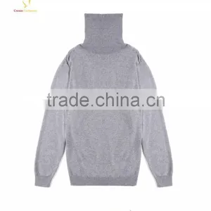 Turtleneck Mens Heavy Wool Knit Plain Pullover Sweater thumbnail-3