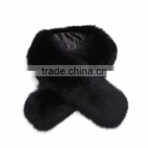 Myfur White Color Genuine Blue Fox Body Fur for Neck Wear Short Collar thumbnail-3