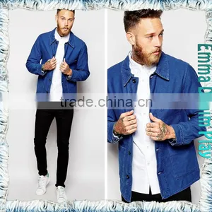 2016 Ashion Design Mens Best Quality Regular Fitted Chic Blue Denim Jackets Wholesale thumbnail-4