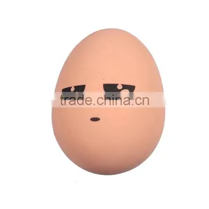 Rubber Pet Products Toy Egg Beige Emoji thumbnail-1