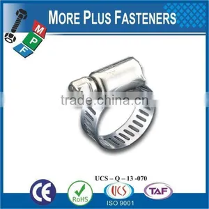 Made in Taiwan Stainless Steel Types of Hose Clamps German Type Hose Clamp Amercian Type thumbnail-1