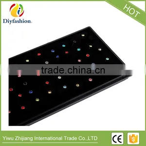 Wholesale 1.8mm Colorful Round Diamond Stainless Steel Nose Ring thumbnail-5