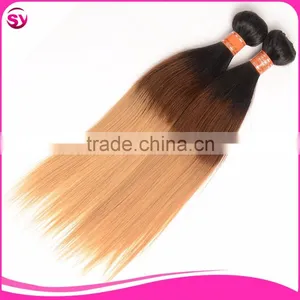 Color 1b/4/27 Straight Wave Brazilian Hair Weave Blonde and Brown thumbnail-2