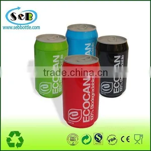 Lovely /colorful Stainless Steel Inner Plastic Outer Water Bottle Mini Can thumbnail-5