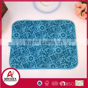 Competitive Factory Price Microfiber Kitchen Dish Drying Mat, Good Quality Printed Drying Mat thumbnail-1