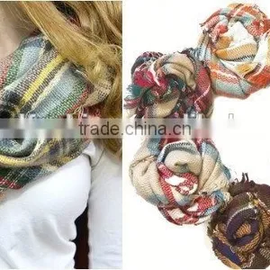 Hot Selling Plaid Women's Tartan Infinity Scarf thumbnail-4