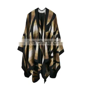 Women's Camouflage Cashmere Lengthened Thickening Cape Cloak thumbnail-2