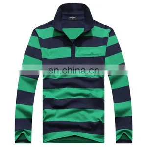 China Supplier 2016 Fashion Wholesale Clothing Man Cheap Polo Shirt Stripe Design Cotton Men's Long Sleeve Polo Shirt thumbnail-4