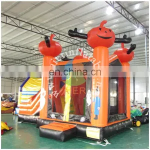 Hot Sale Inflatable Castle House With Slide / Cute Colourful Inflatable Jumping Castle / Smiley Kids Castle Tent thumbnail-1