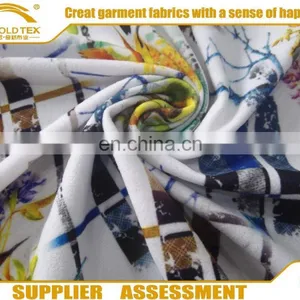 Shaoxing Soft 100D Dty Poly Spandex Double Side Brush Printed Fabric Clothes Jersey thumbnail-2