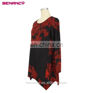 Premium Women Ethnic Wear Plus Size Scoop Neck Rendering Printing Tunic Top thumbnail-5