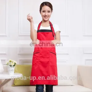 Cotton Polyester Kitchen Apron With Custom Logo High Quality From China thumbnail-1