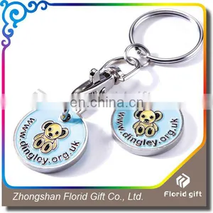 Metal Souvenir Keyring, Top Sale Mini Custom Trolley Coin Keyring thumbnail-1