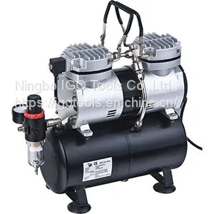 Two Cylinder Portable Airbrush Mini Compressor AS-196 thumbnail-1