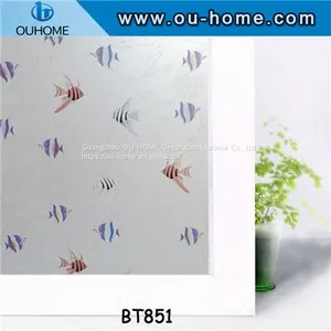 BT851 PVC Frosted Privacy Self-adhesive Decorative Film thumbnail-1