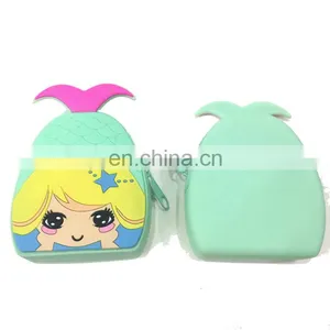 Rubber Dropping Fish Girl's Change Money Purse Fashion Clutch Zipper Small Coin Pouch Silicone Key Holder Wallet thumbnail-2