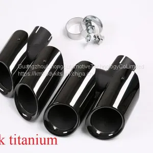 Km for Macan GTS Style 95B 2014-2017 Exhaust Tip Exhaust Pipes Muffler Tips Tail Pipe Black Titanium thumbnail-1