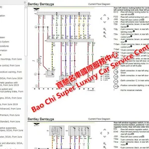 Bentley Bentayga FlyingSpur Continental Mulsanne Workshop Service Manual Wiring Diagram thumbnail-5