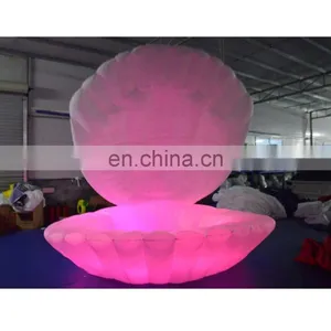 Giant Shape Model Inflatable White Seashell Decoration With Colorful LED Lighting thumbnail-3