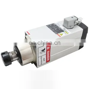 HONGJUN 220V 4 Ceramic Bearing Square 2.2kw Air Cooled Spindle Motor ER20 Runout-off 0.01mm CNC Engraving Milling Grind thumbnail-1
