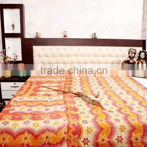 Indian Handmade Kantha Quilt Throw Vintage Cotton Bedspread Reversible Gudri Ethnic Bed Cover thumbnail-1