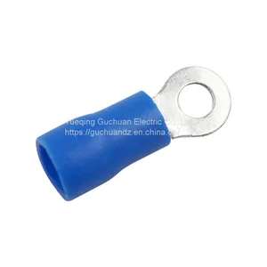 RV2-3 Pre-insulated Cold Pressed O-shaped Round Brass Tinned Terminal thumbnail-1