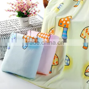 2015 New Style Quick Dry Super Soft Cartoon Mushroom Design Cotton Baby Bath Towel thumbnail-2