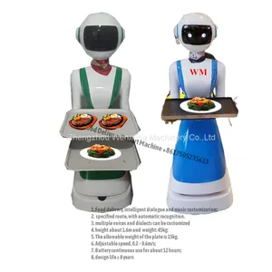Intelligent Human Food Delivery Robots Waiter For Restaurant Service Robot thumbnail-4