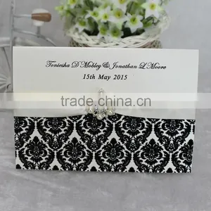 Customized Nice Particular DIY Brooch Card Elegant Wedding Invitations thumbnail-4