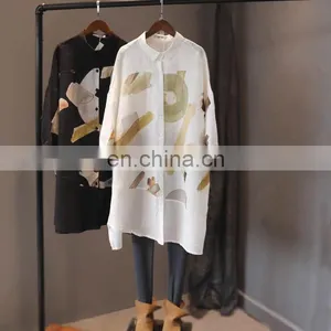 New Trendy Viscose/cotton Linen Dress Making Woven Printing Fabric for Garment thumbnail-2